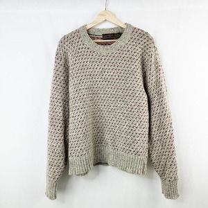 Eddie Bauer Cream and Red Crewneck Sweater
